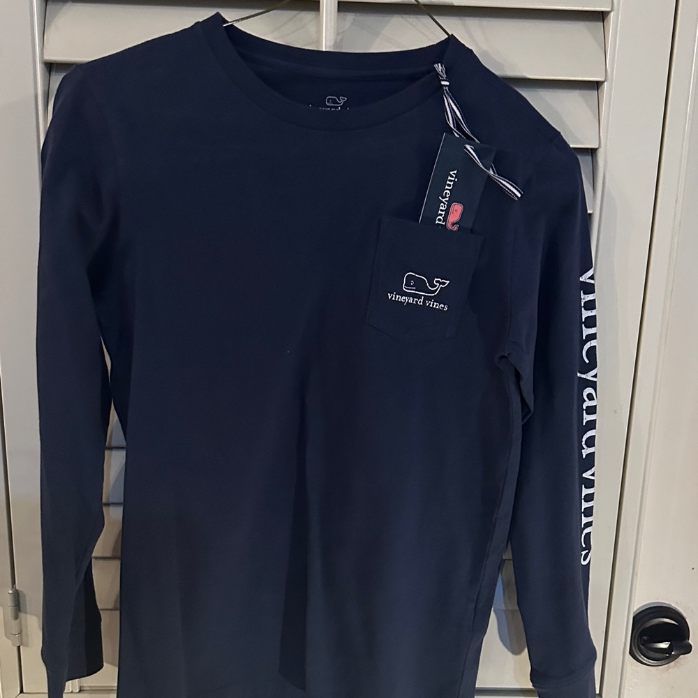 Vineyard Vines Classic Navy Long Sleeve Tee